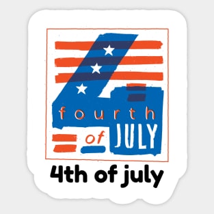 4th of july Sticker